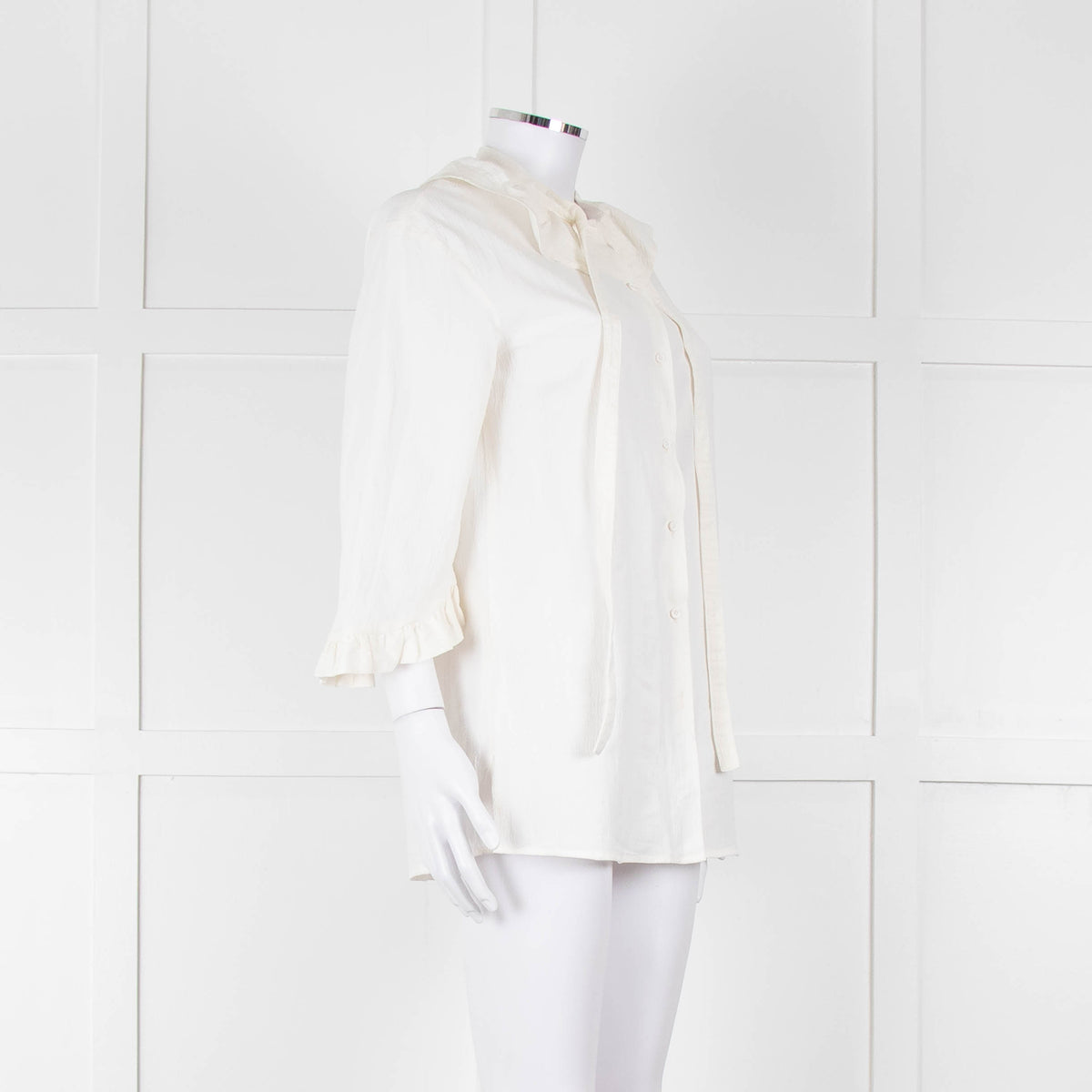 Baum Und Pferdgarten Cream Textured Frill Trim Top