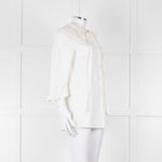 Baum Und Pferdgarten Cream Textured Frill Trim Top