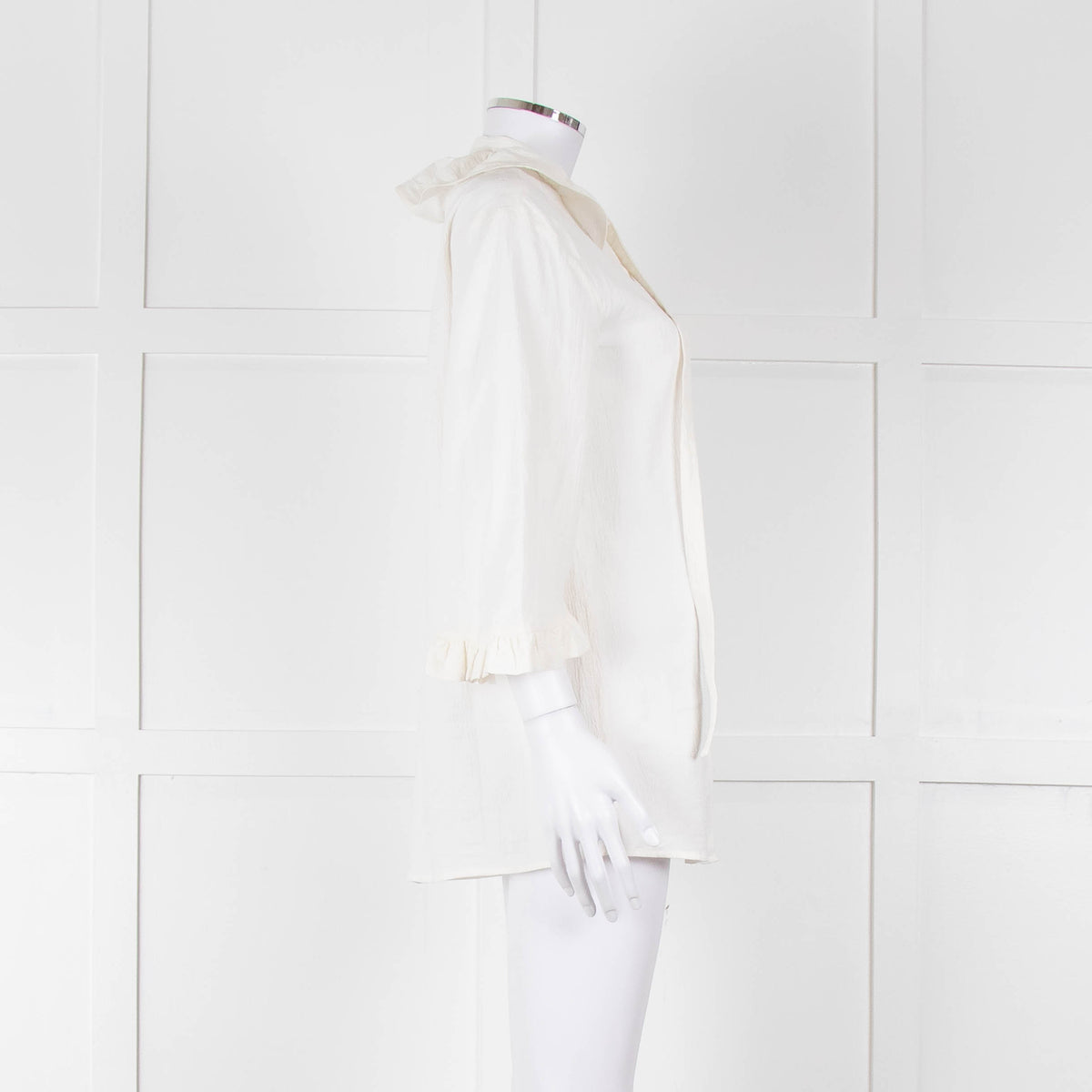 Baum Und Pferdgarten Cream Textured Frill Trim Top