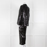 Nadine Merabi Jessie Black Sequin Trouser Suit