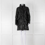 Max & Moi Black Padded Leather Coat