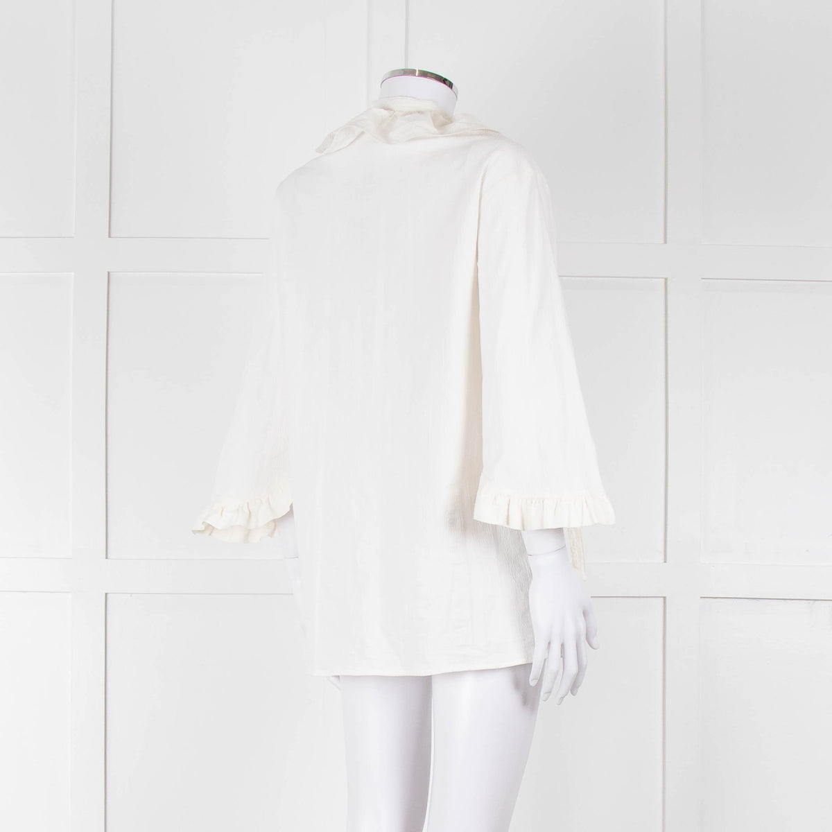 Baum Und Pferdgarten Cream Textured Frill Trim Top