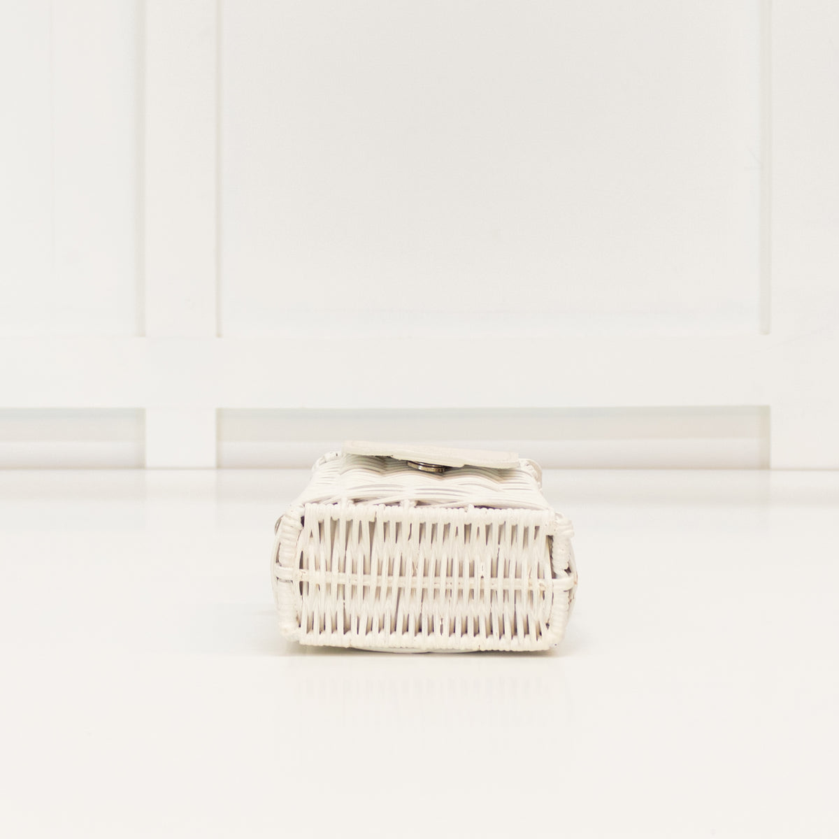 Wicker Wings White Mini Top Handle Bag