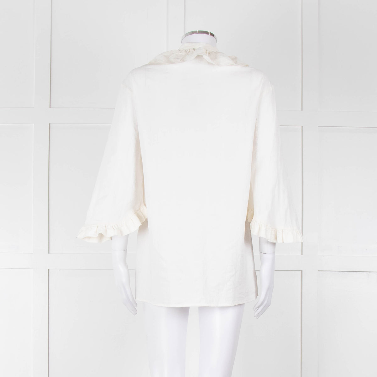 Baum Und Pferdgarten Cream Textured Frill Trim Top