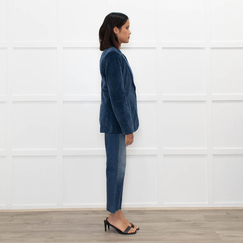 La Vie by Rebecca Taylor Teal Corduroy Blazer
