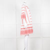 Weekend Max Mara White Red Stripes+Print  Silk Blend Dress