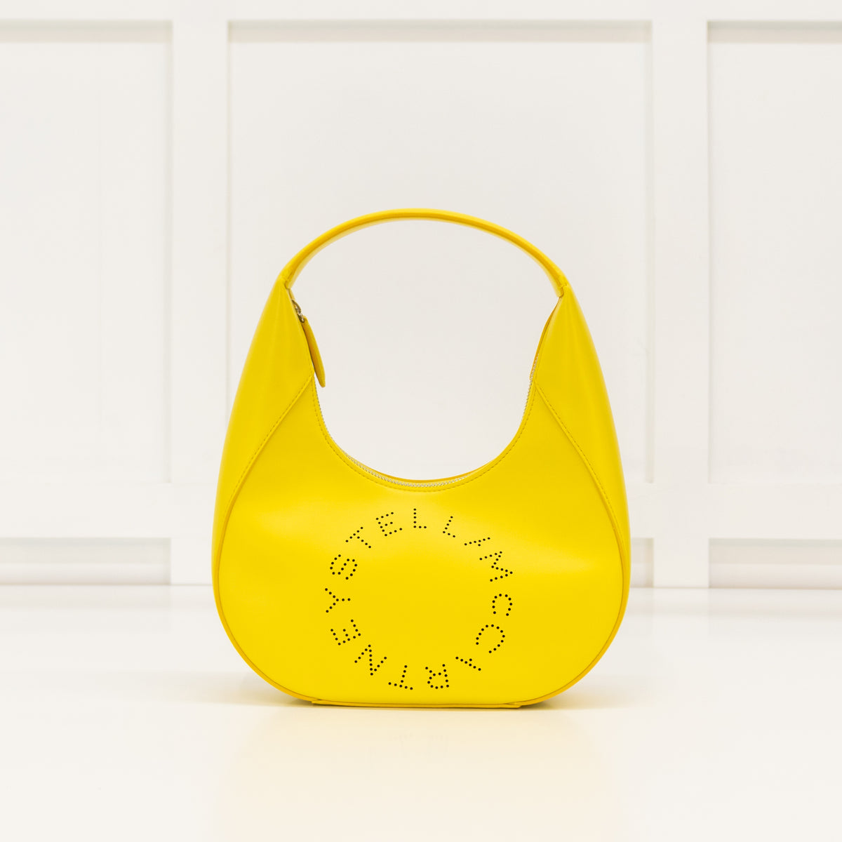Stella McCartney Yellow Small Logo Shoulder Bag