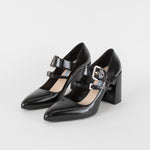 Prada Black Pointed Toe Buckle Up Mary Jane