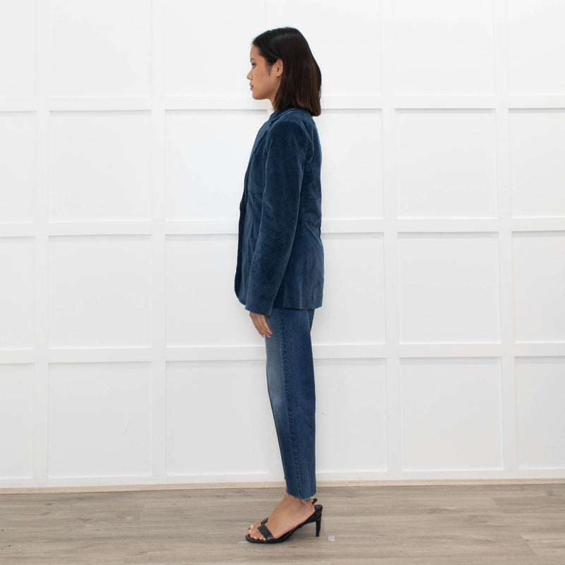 La Vie by Rebecca Taylor Teal Corduroy Blazer