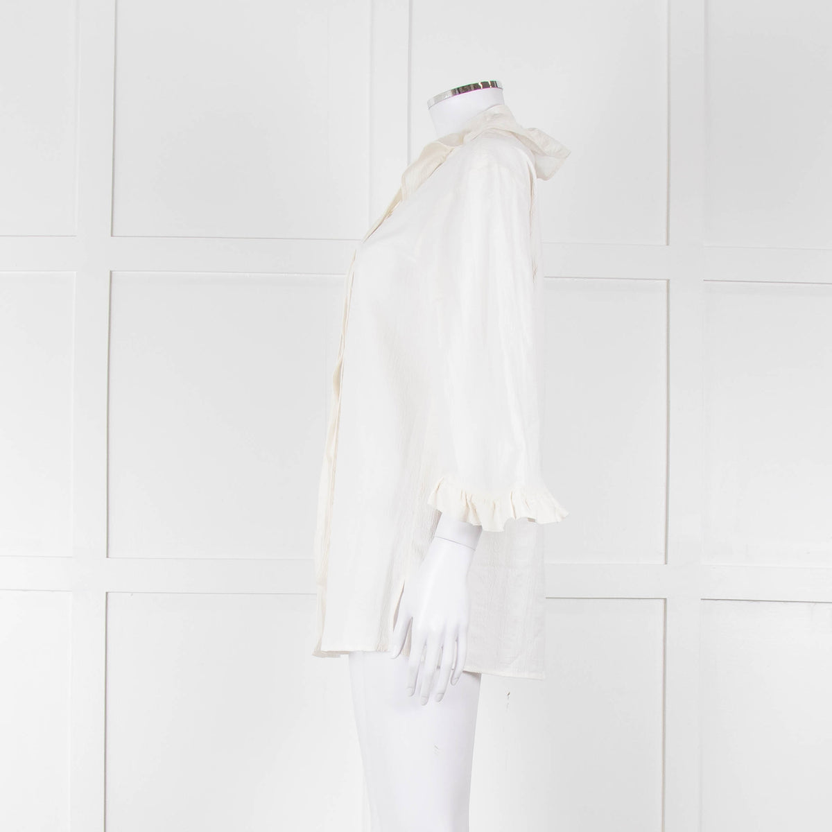 Baum Und Pferdgarten Cream Textured Frill Trim Top