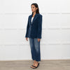 La Vie by Rebecca Taylor Teal Corduroy Blazer