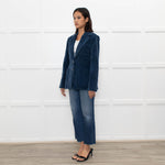 La Vie by Rebecca Taylor Teal Corduroy Blazer