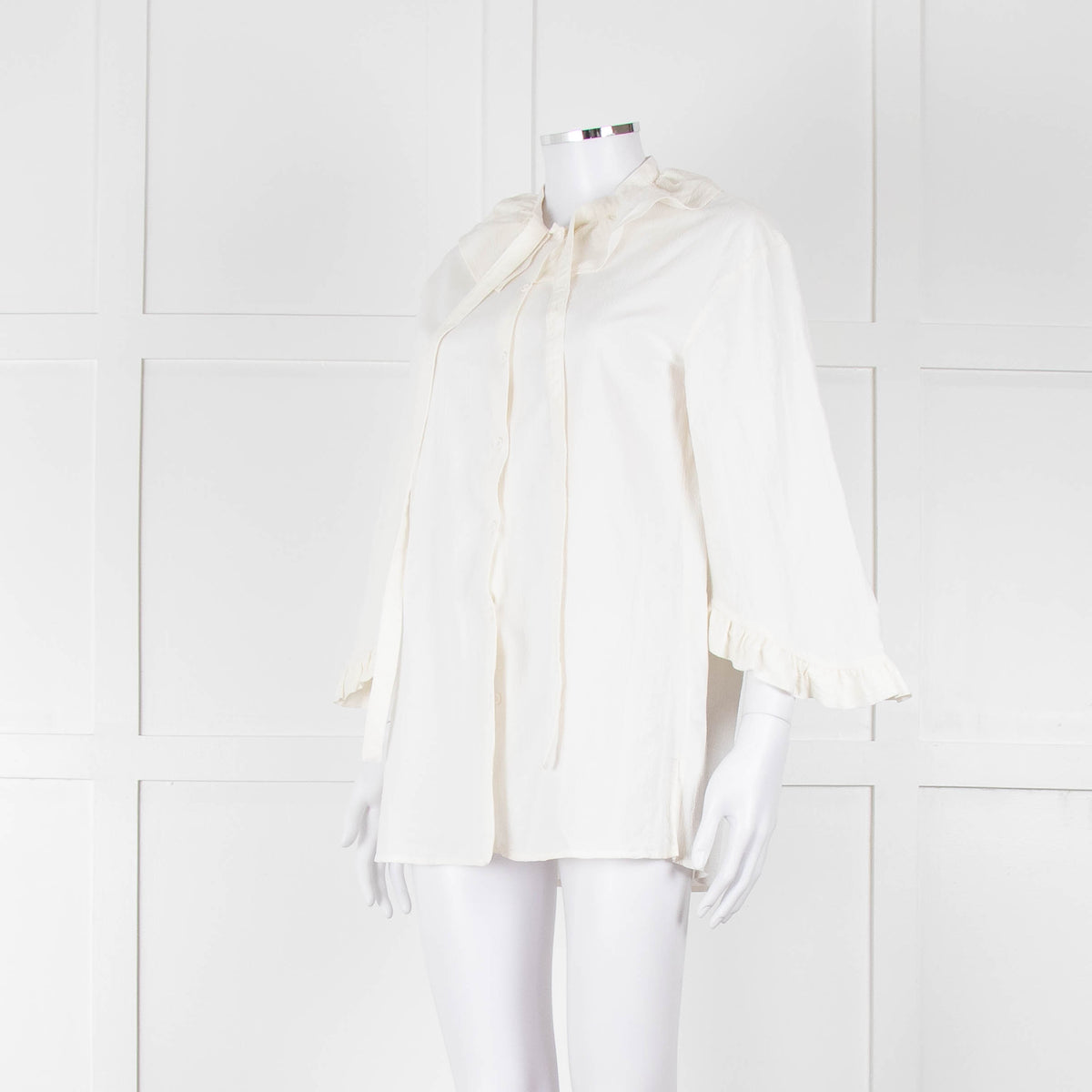Baum Und Pferdgarten Cream Textured Frill Trim Top