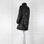 Max & Moi Black Padded Leather Coat