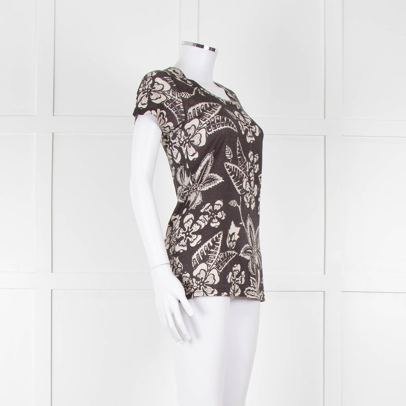 Isabel Marant Etoile Grey Floral T-Shirt