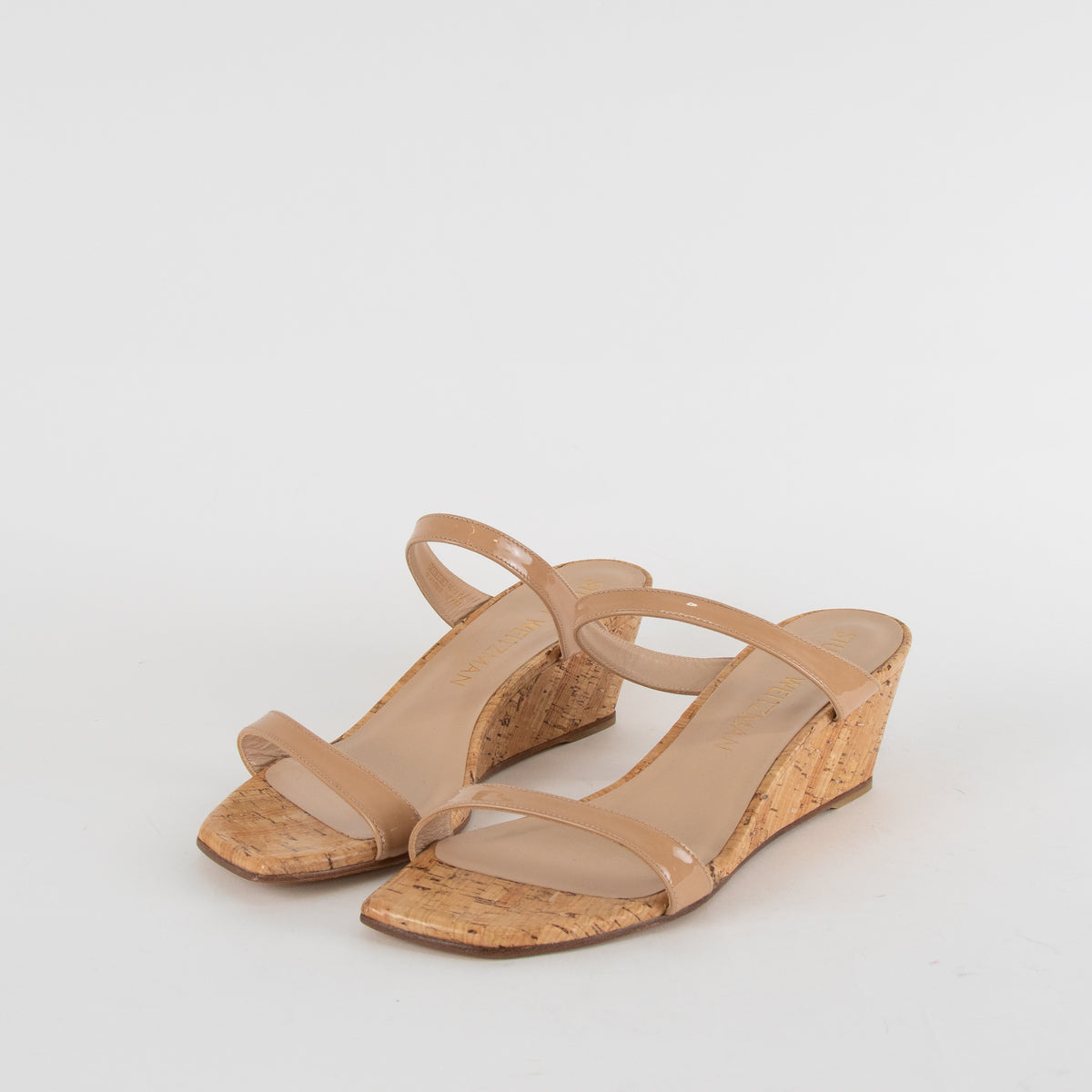 Stuart Weitzman Mid Heel Cork Wedges