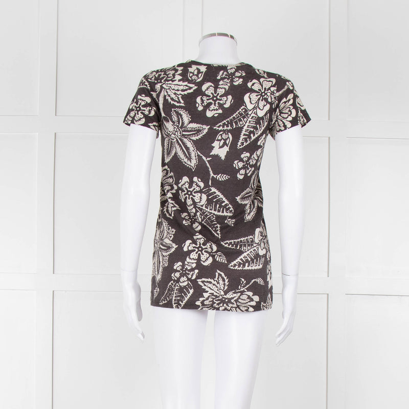 Isabel Marant Etoile Grey Floral T-Shirt