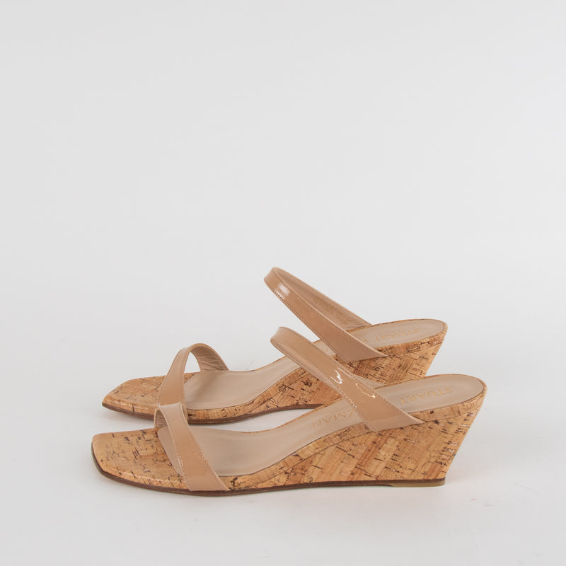 Stuart Weitzman Mid Heel Cork Wedges