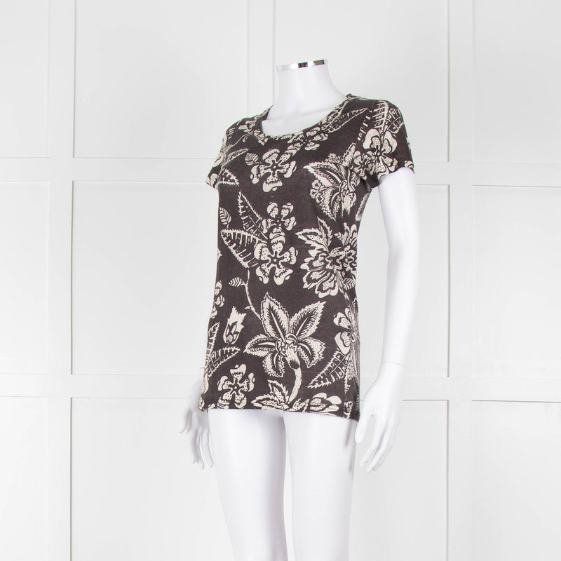 Isabel Marant Etoile Grey Floral T-Shirt