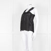The Kooples Black Broderie Anglaise Cotton Sleeveless Top