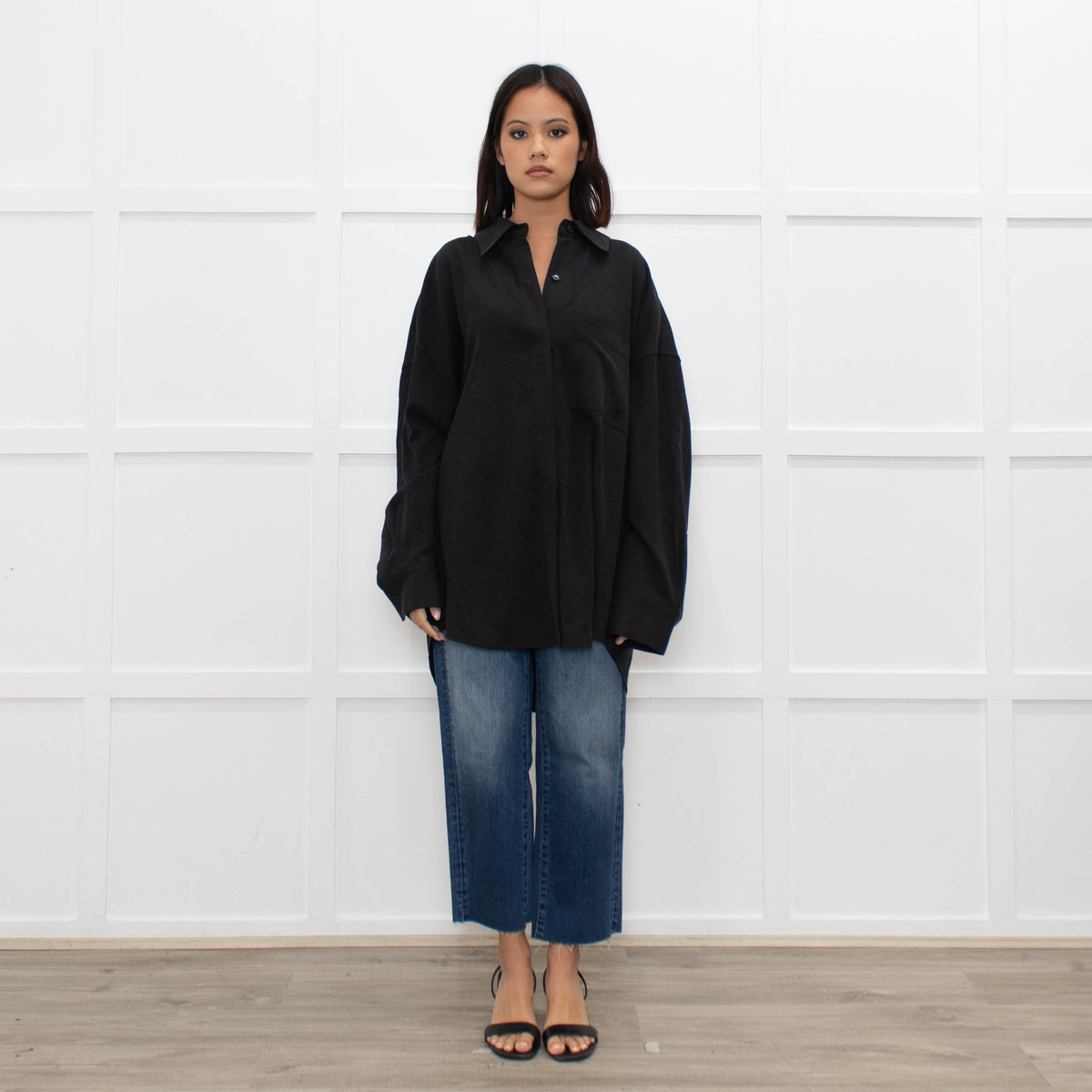 DRAE Black Oversized Shirt