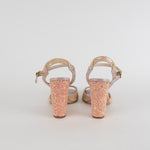 Terry De Havilland Pink Glitter Mid Heel Shoes