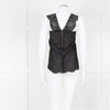 The Kooples Black Broderie Anglaise Cotton Sleeveless Top