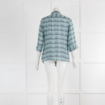 Weekend Max Mara Light Turquoise Blue 3/4 Sleeve Shirt