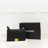 Chanel Black Lambskin Large Quilted Boy Bag with Gold Hardware