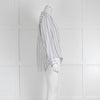 Rails Savannah  Blue/White Striped Shirt