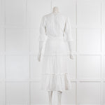 Wyse White Cheese Cloth Midi Summer Dress