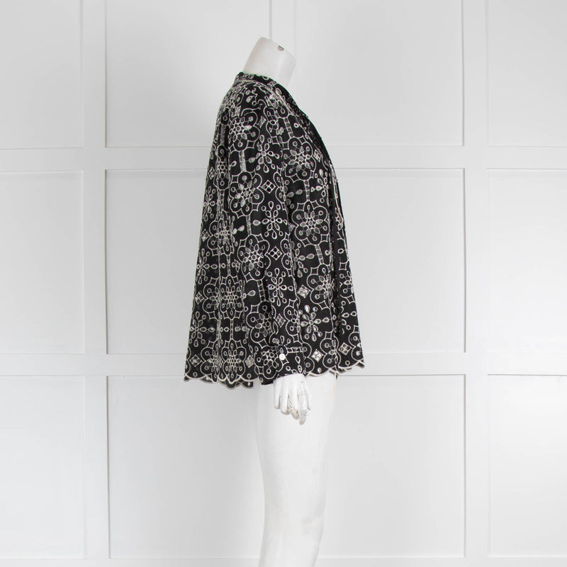 Baum Und Pfergarten Black and White Broderie Anglaise Top