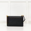 Chanel Black Lambskin Large Quilted Boy Bag with Gold Hardware