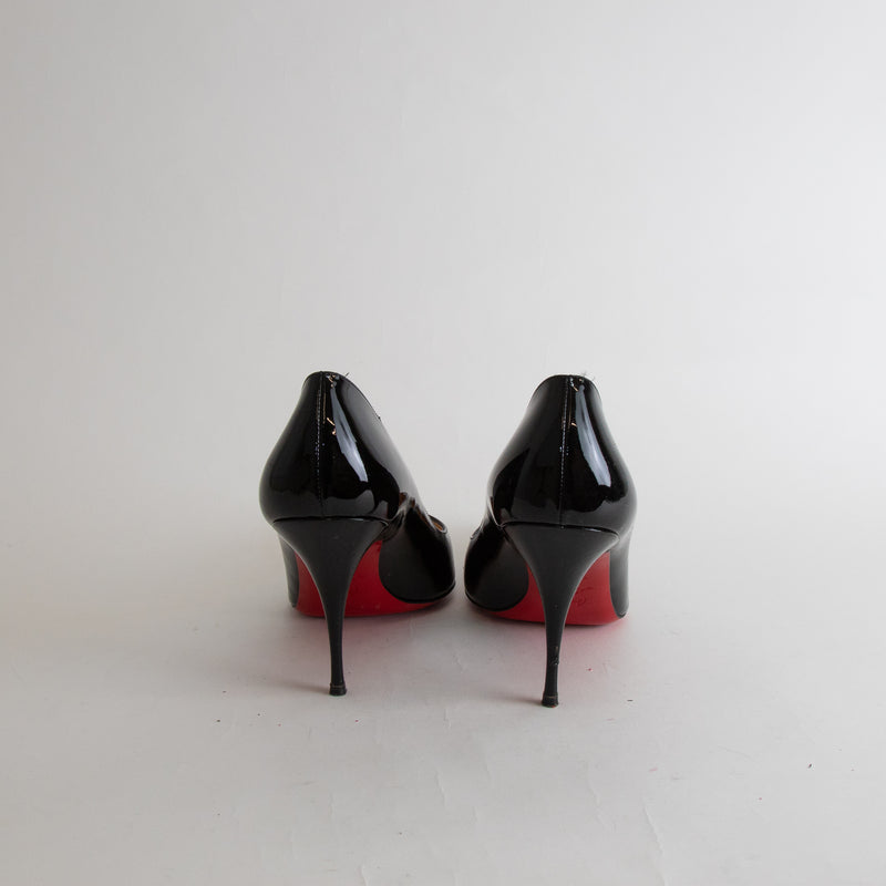 Christian Louboutin Black Patent Kate 85 Heels