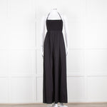 Theory Black Halter Neck Maxi Dress