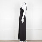 Theory Black Halter Neck Maxi Dress