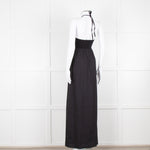 Theory Black Halter Neck Maxi Dress