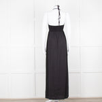 Theory Black Halter Neck Maxi Dress