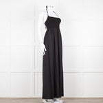 Theory Black Halter Neck Maxi Dress