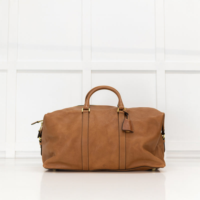 Mulberry Tan Leather Heritage Holdall Bag