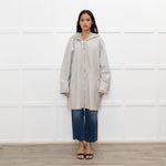 UTZON Josephina Pale Grey Shearling Coat