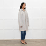 UTZON Josephina Pale Grey Shearling Coat