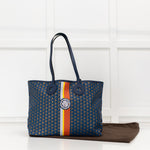 Moynat Paris Oh! Ruban MM Blue Canvas Tote Bag
