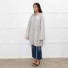 UTZON Josephina Pale Grey Shearling Coat