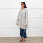UTZON Josephina Pale Grey Shearling Coat