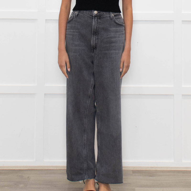 Citizens of Humanity Grey Daphne Cropped Jeans
