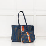 Moynat Paris Oh! Ruban MM Blue Canvas Tote Bag
