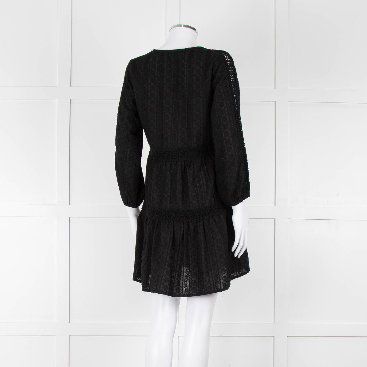 Melissa Odabash Black Short Tiered Beach Dress