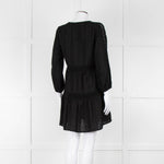 Melissa Odabash Black Short Tiered Beach Dress