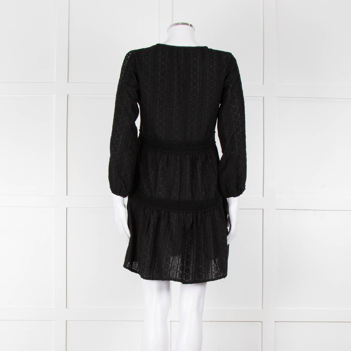 Melissa Odabash Black Short Tiered Beach Dress